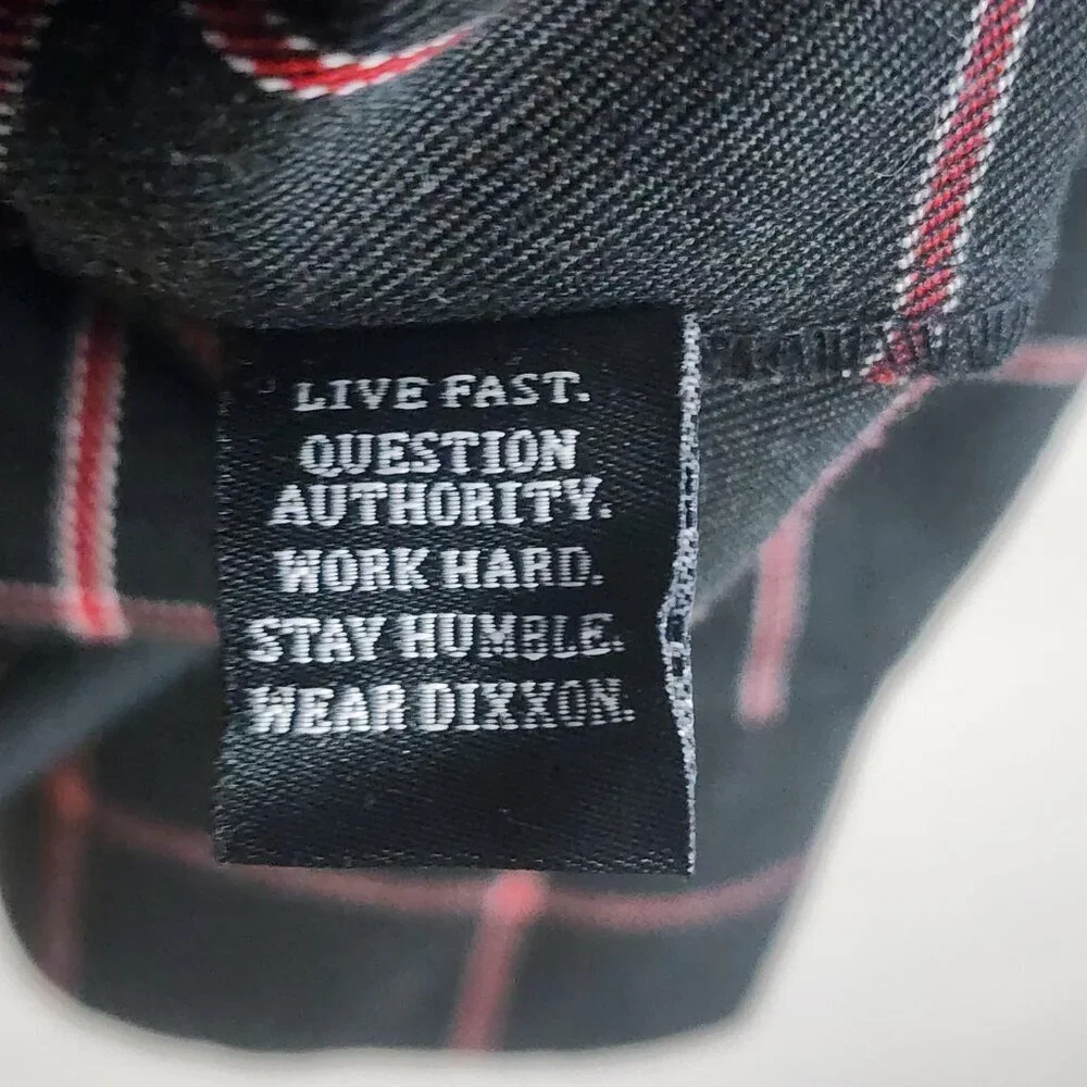 Dixxon Flannel Shirt Mens Extra Large Black Red The Gridlock Snap Front Plaid